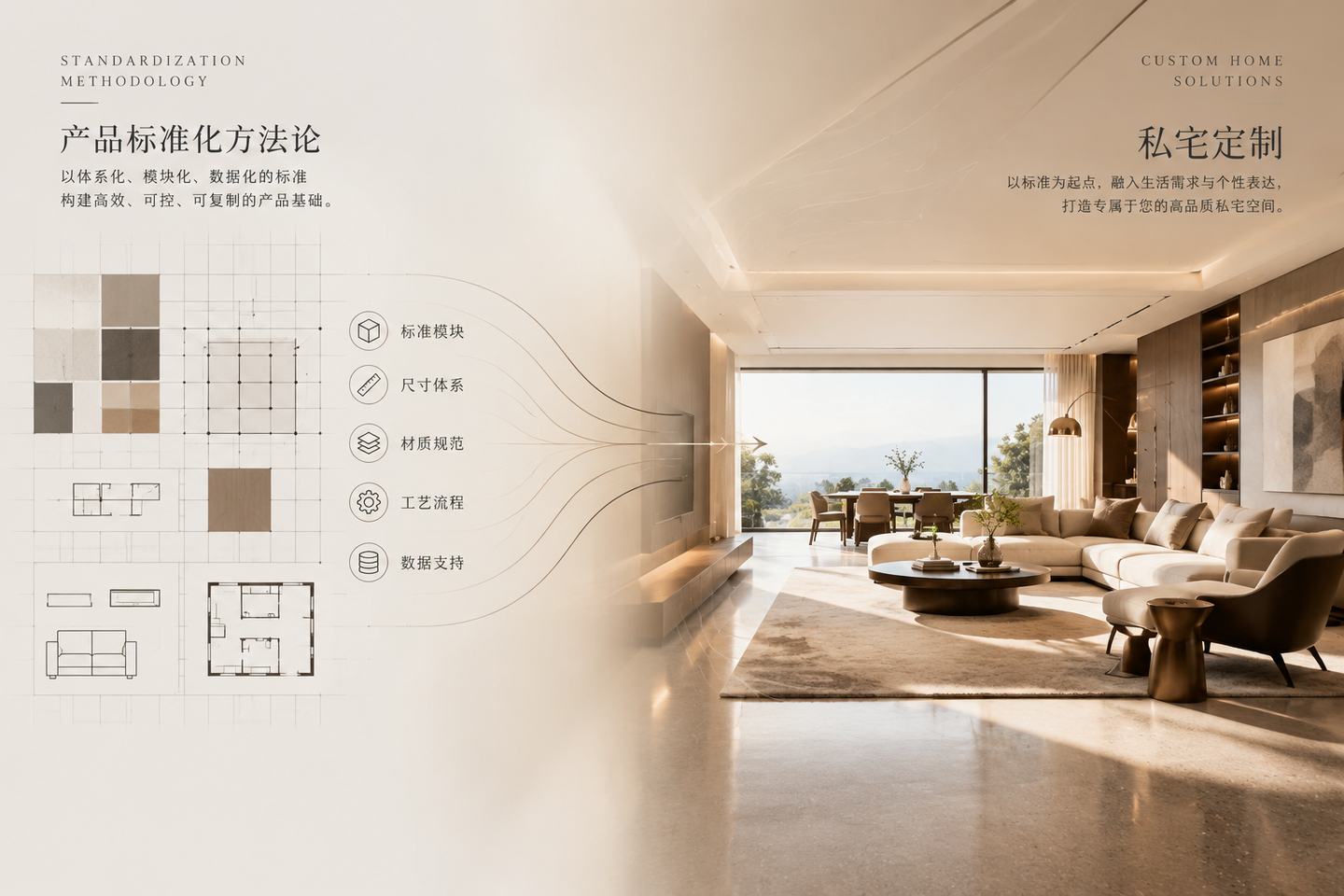 地产甲方的产品标准化方法论，怎么转译成私人业主的居住体验 / 深圳市熹合空间设计有限公司